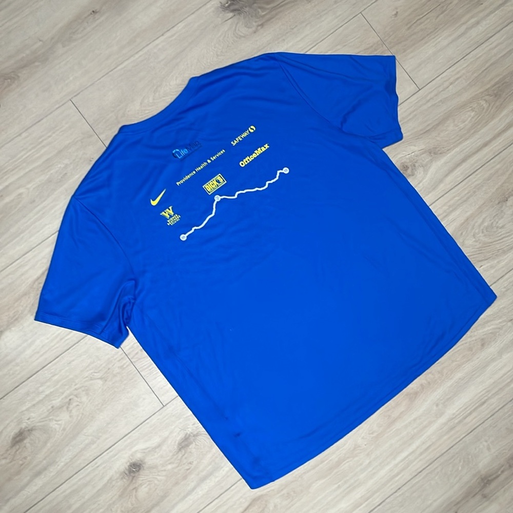 Nike Dri Fit Portland Relay Blue Short Sleeve Tee